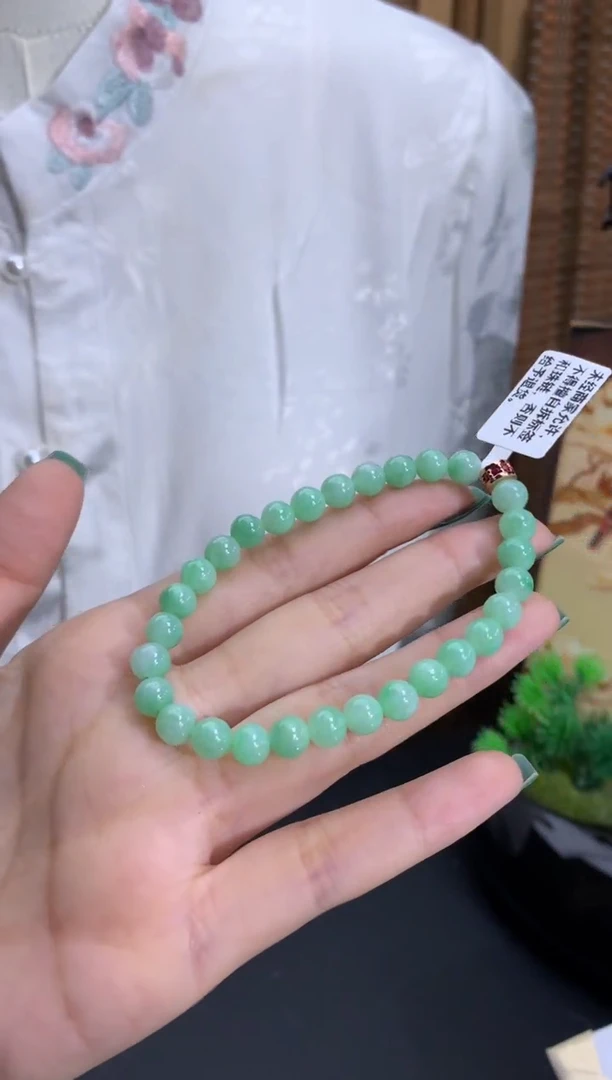 未镶嵌手串翡翠卡6.3mm
