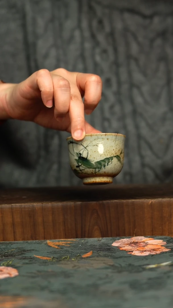 杯釉下彩手工手绘同款陶器