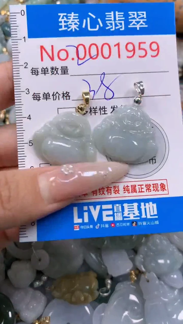 翡翠未镶嵌颈饰含绳0001959