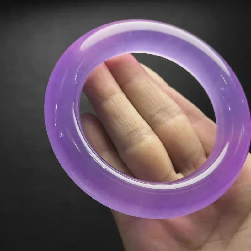 1627号-紫罗兰胖圆粗条手镯显白时尚款