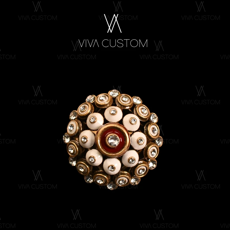 铜合金合成锆石戒指 (致敬经典系列)奢华闪耀光斑交织戒指