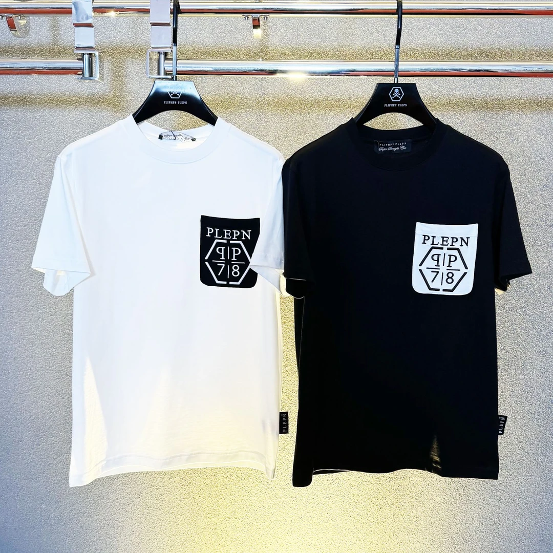 PLIPHPP PLEPN正品PP奢潮夏季78原标全棉高支高档男士短袖T恤1738
