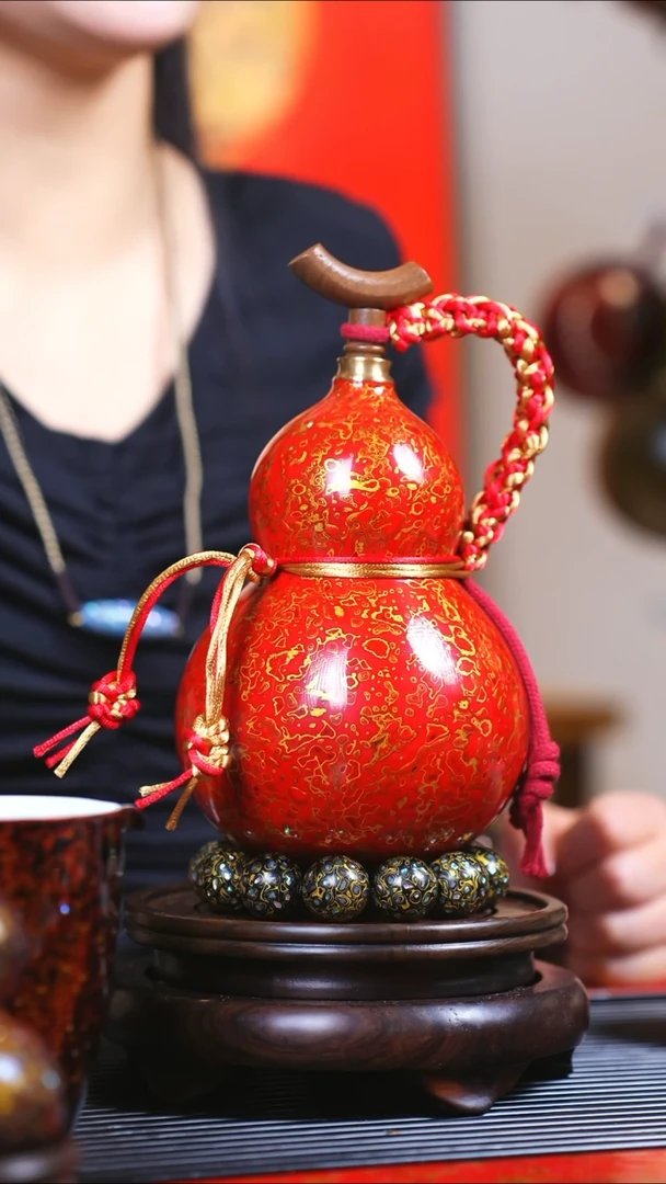 【闪购商品】JG163过年送臻选大漆酒葫芦