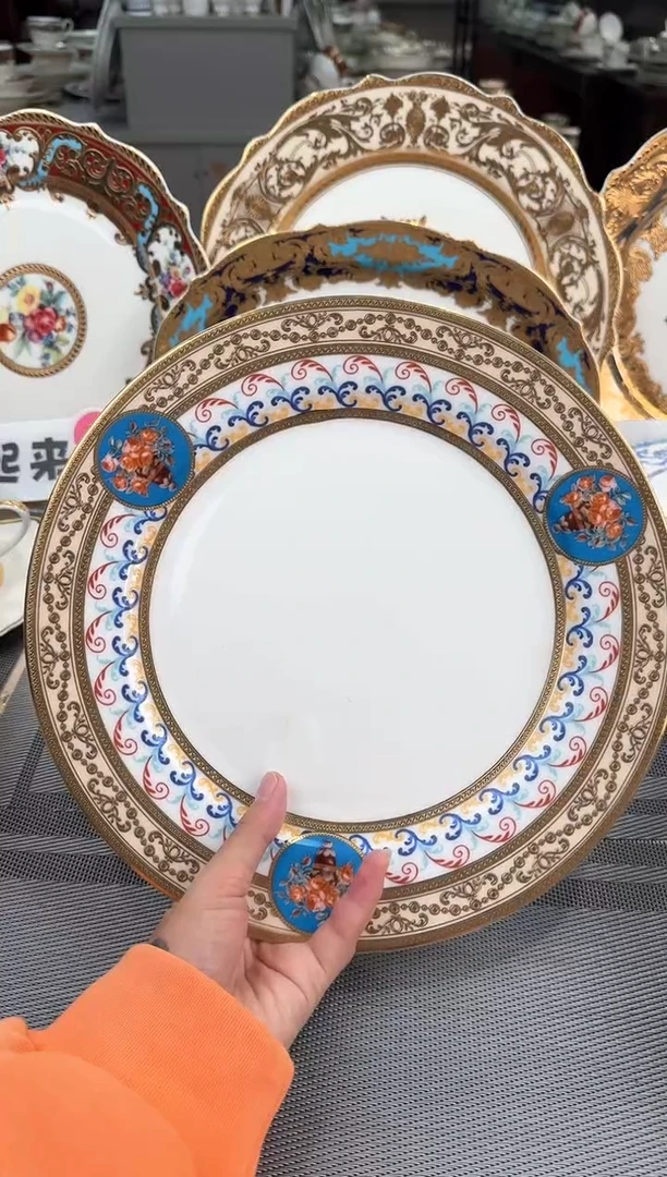 【闪购商品】瓷片10.5寸平盘2个微瑕 春节活动福利价