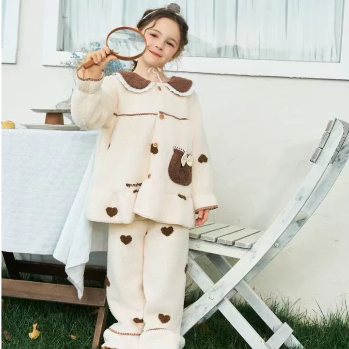 加厚儿童泰迪绒家居服睡衣软糯舒适956107/956150