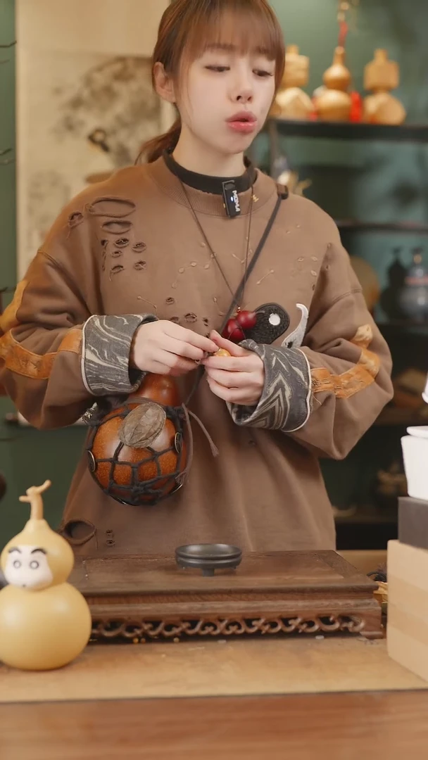 【闪购商品】146号精品天然大漆工艺防渗内胆酒葫芦~