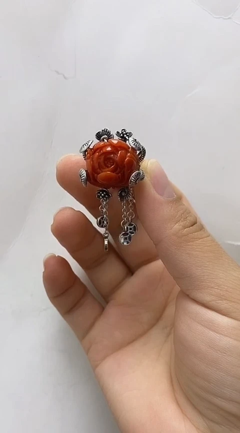 【闪购商品】南红玛瑙戒指银S925镶嵌南红玛瑙戒指