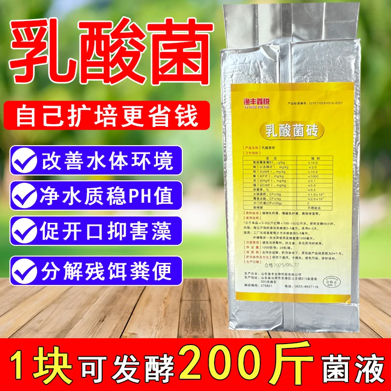【乳酸菌砖】鱼虾蟹塘养殖可括培调水降PH诱食促生长改善肠道
