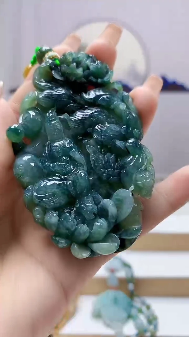未镶嵌定制翡翠5060ty-毛货挂件49