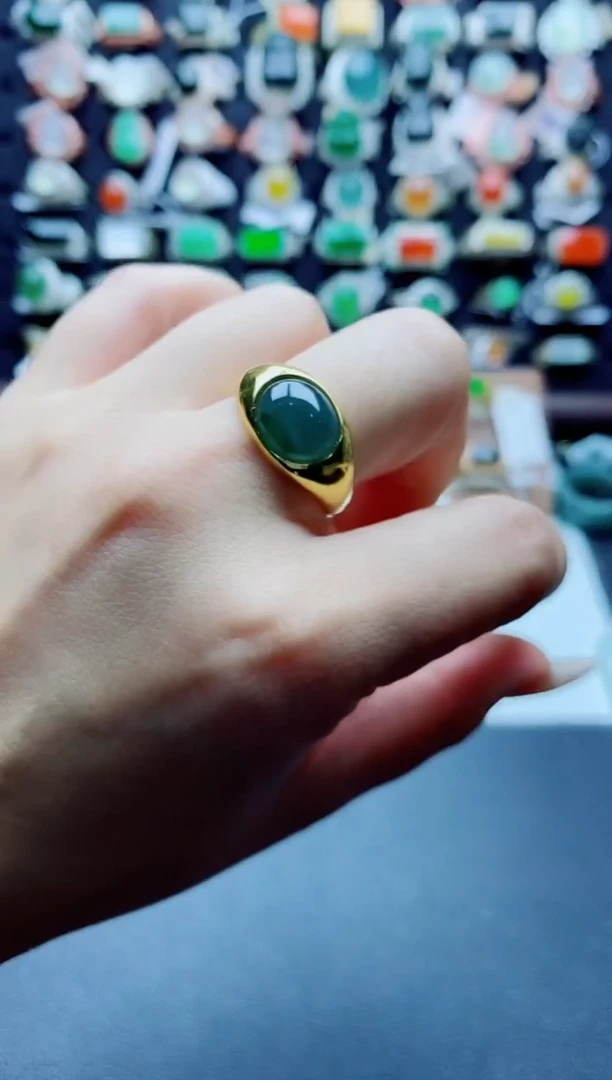 未镶嵌戒指翡翠天然翡翠A货男戒