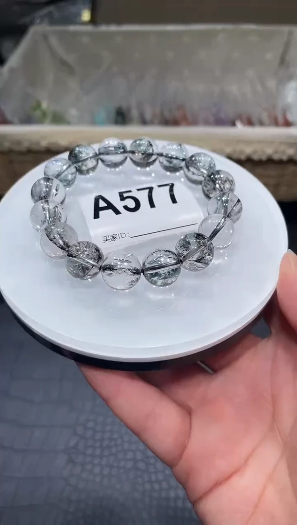 未镶嵌手链水晶A576 黑闪灵 13