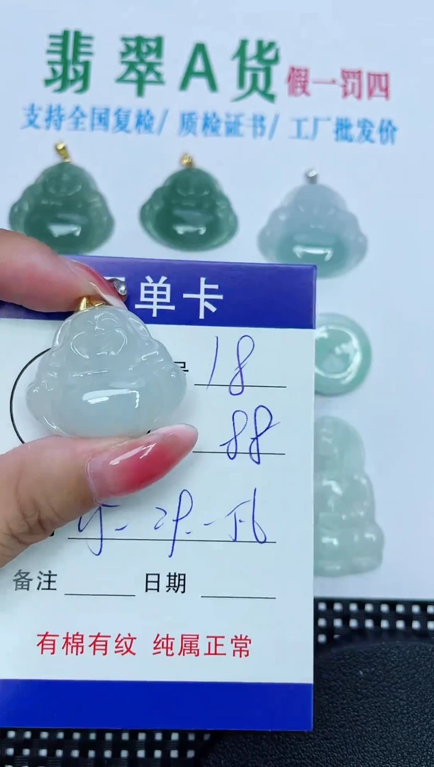 翡翠未镶嵌吊坠(赠链)18