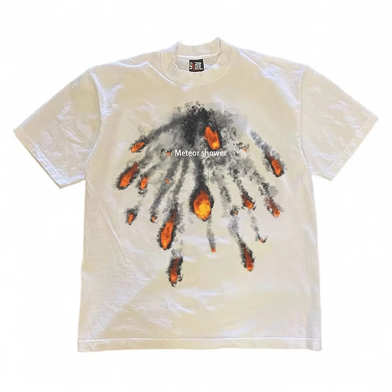 新疆棉！265g纯棉重磅正品！男女休闲宽松潮流印花夏季半袖T恤短袖