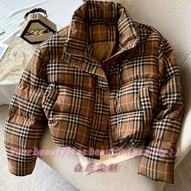 经典格子2024新款小个子短款羽绒服外套小个子必入BL372