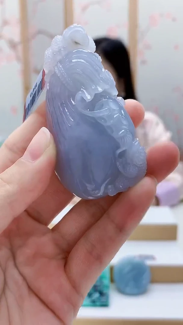 未镶嵌定制翡翠4852lr-毛货挂件127