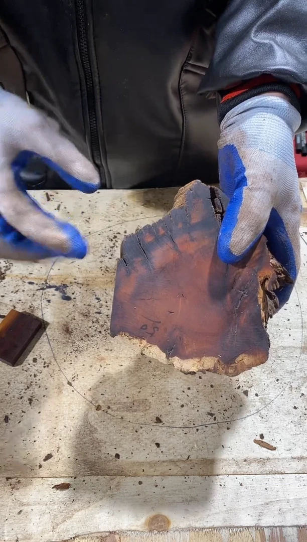 枣木【40】号原木段，尺寸随型