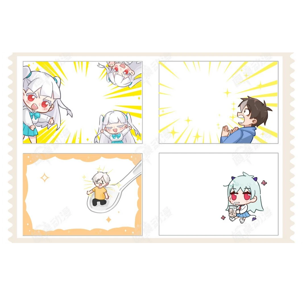 圆桌动漫   旅游美食书签透卡  一套