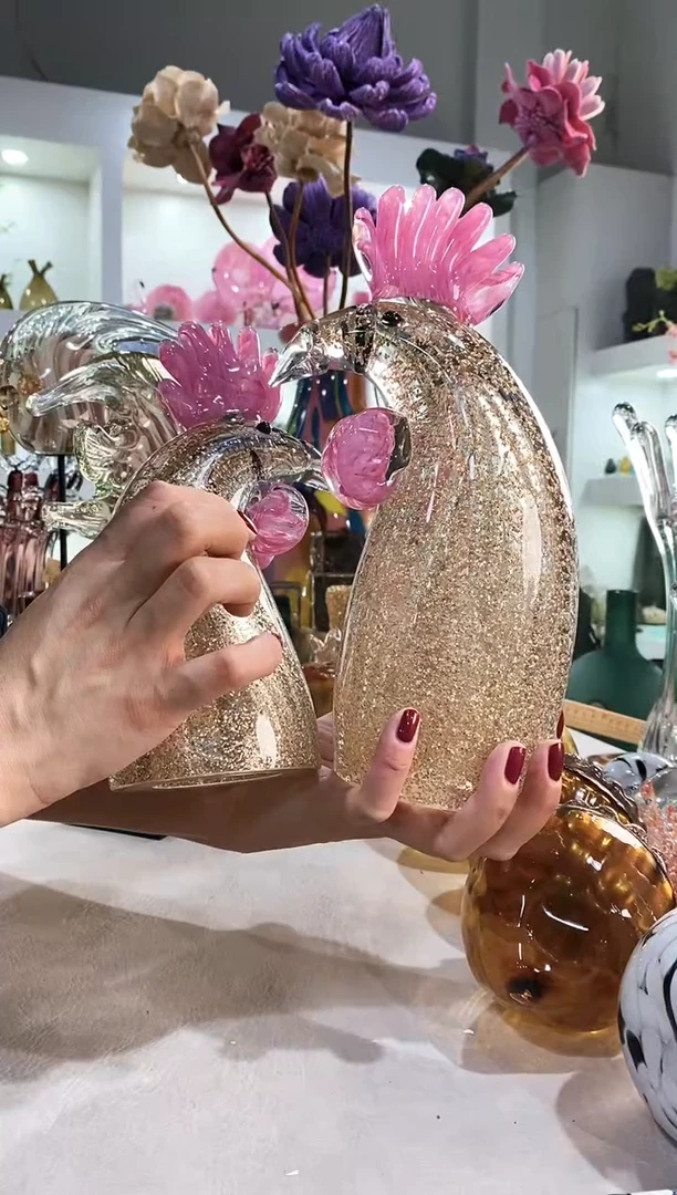 小*女慕忆家手作琉璃花瓶微瑕