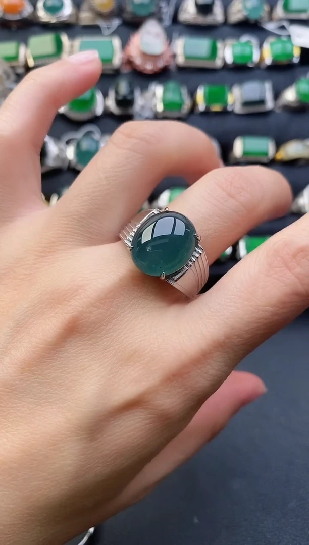 【闪购商品】翡翠戒指银S925镶嵌1111111