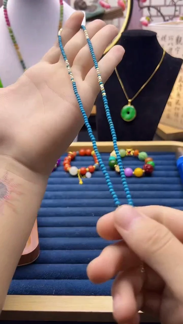 【闪购商品】玛瑙/玉髓颈饰14K金镶嵌X678