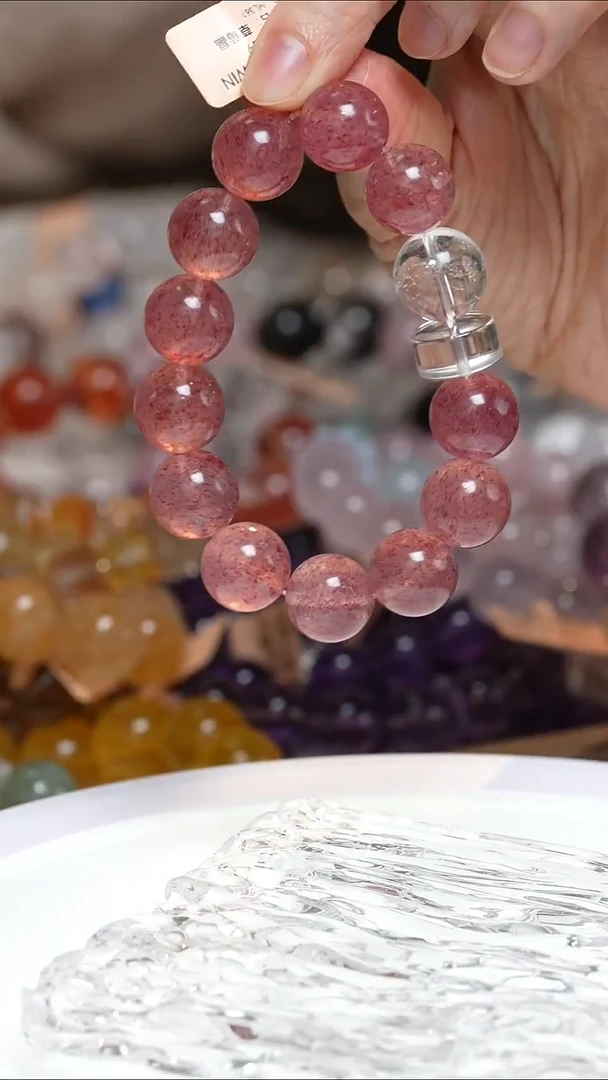 未镶嵌手串石英质玉草莓晶手串·MM0025DEC383L361