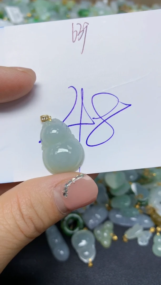 【闪购商品】翡翠挂件18K金镶嵌 天然翡翠A货