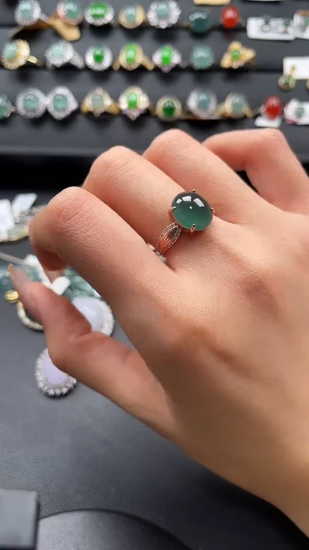 【闪购商品】翡翠戒指银S925镶嵌365346