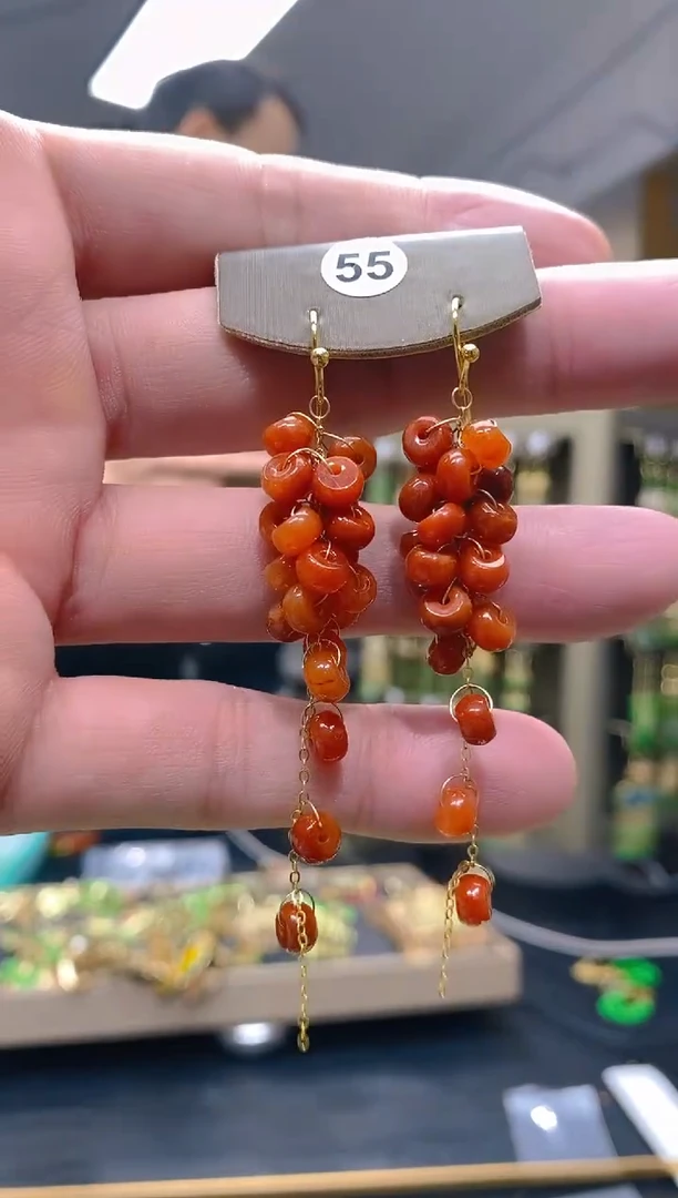 【闪购商品】翡翠耳饰合金228翡翠耳钩