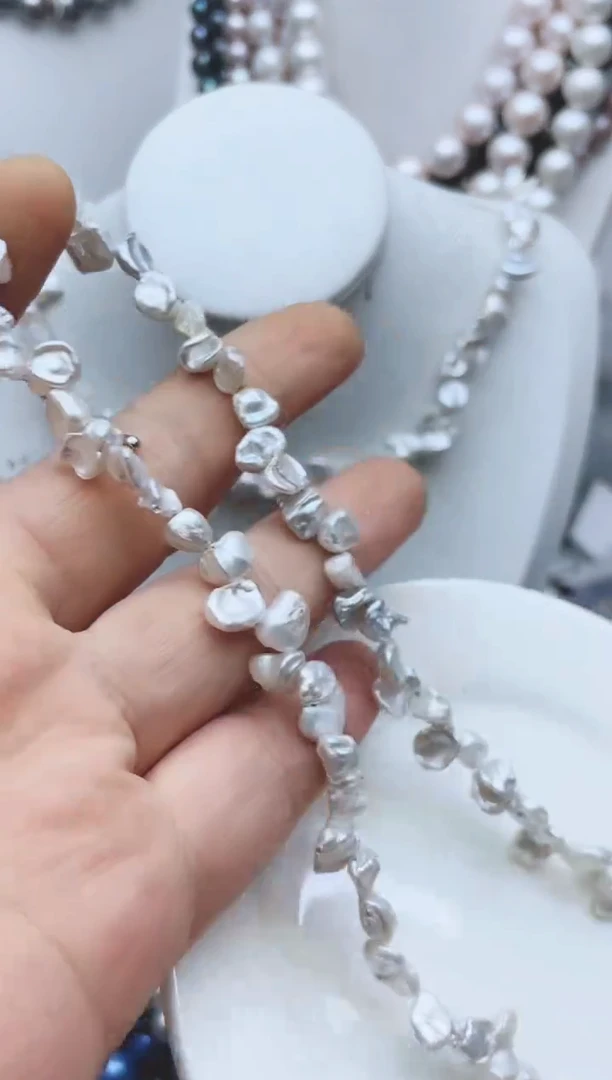 【闪购商品】淡水珍珠颈饰钛钢0