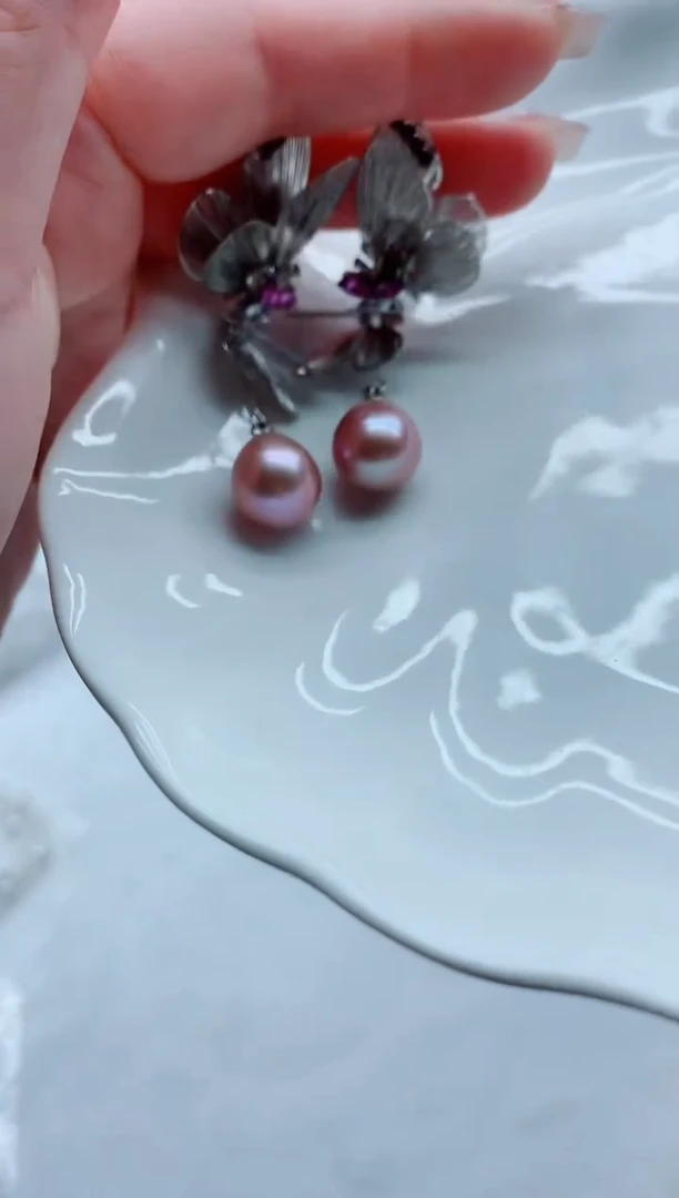 未镶嵌耳饰淡水珍珠多样性发其一【非无瑕】