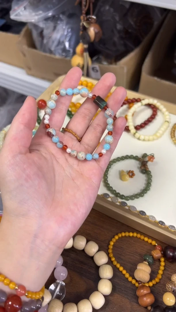 玛瑙/玉髓手链未镶嵌天然寿山石玛瑙款手链[1238]