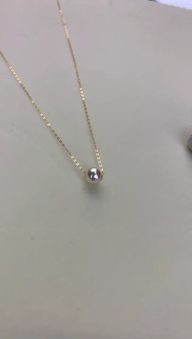 18K金镶嵌DA海水珍珠 GD007 8-8.5 天女路路通