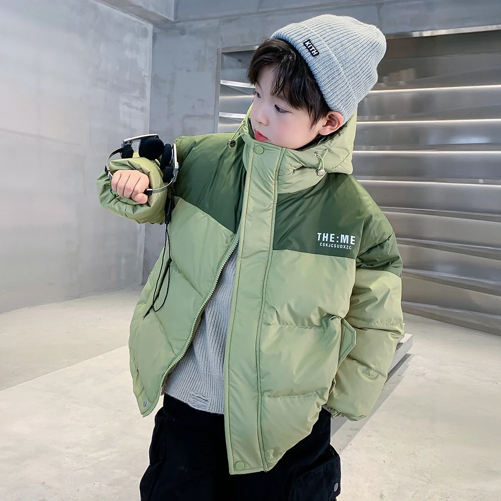 波司登联名巴彩布官方旗舰店男童冬装羽绒外套2025年新款洋气棉服