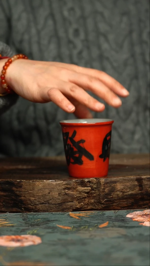 【闪购商品】杯釉下彩手工手绘同款陶器