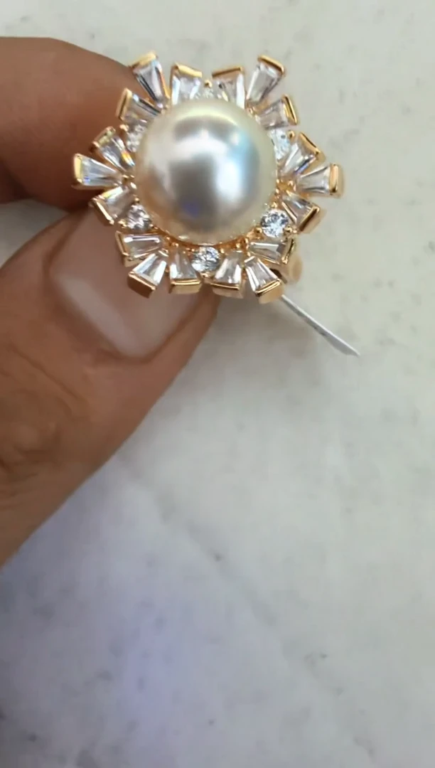 海水珍珠银S925镶嵌戒指戒指