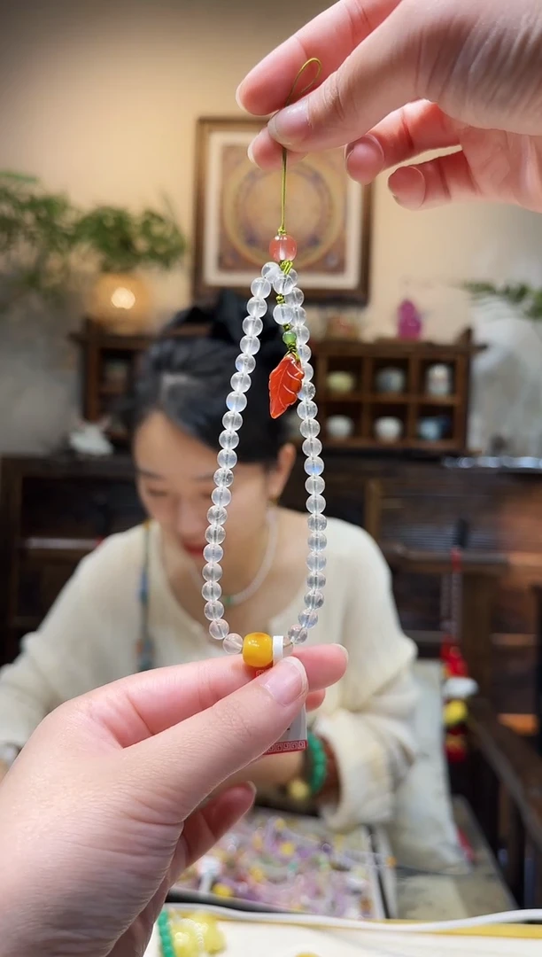 未镶嵌手链月光石手机挂