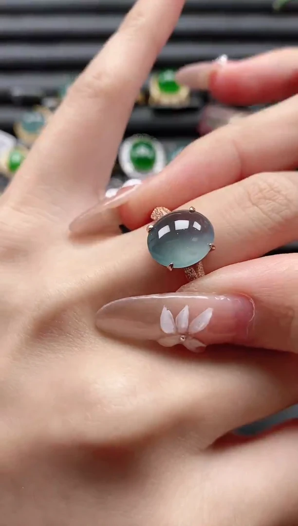 【闪购商品】翡翠戒指银S925镶嵌51151