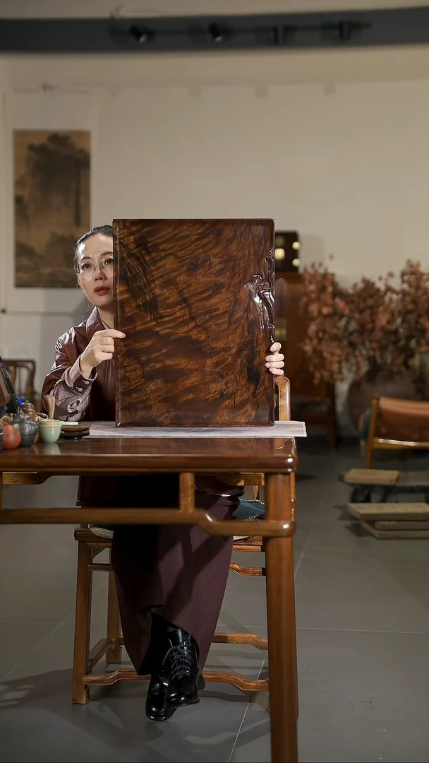 金丝楠557*孤舟系列水波纹茶盘