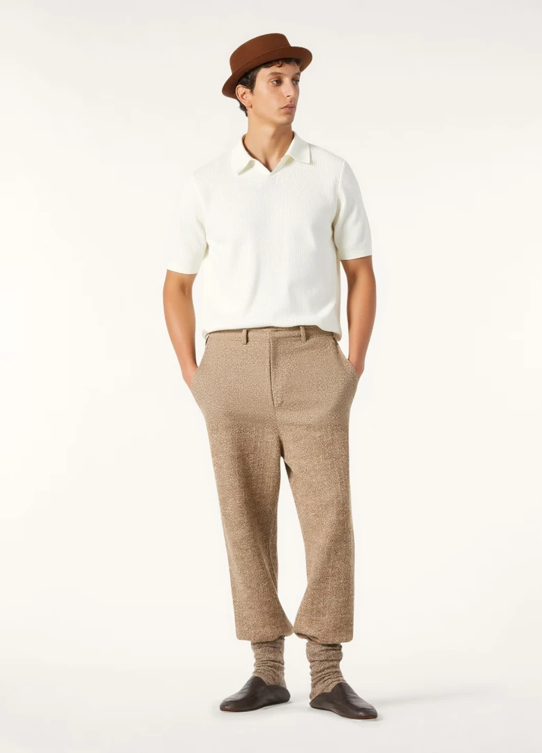 【断码SALE】纯色海鸥领条纹针织polo短袖衫 巴巴多斯海岛棉