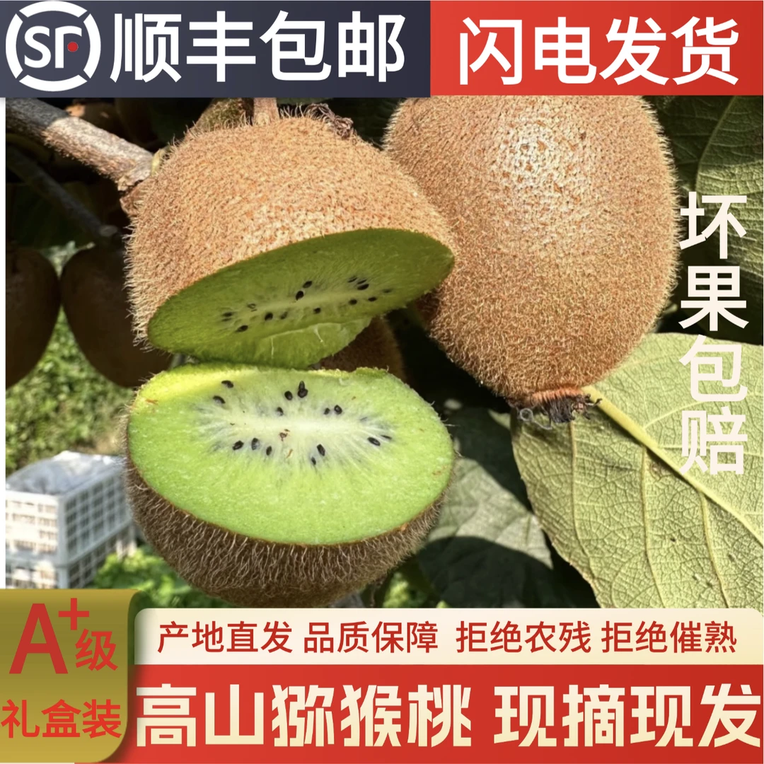 猕猴桃新鲜绿心奇异果香甜多汁应季水果