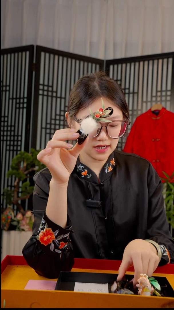 刺绣园*非遗苏绣绒花手工饰品