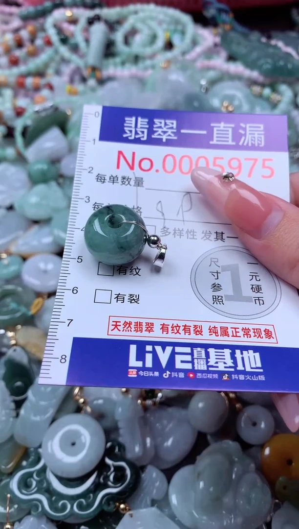 翡翠未镶嵌吊坠(不含链)5975