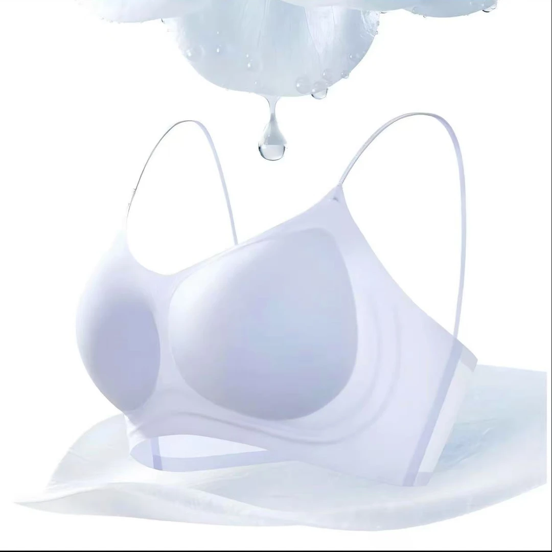 草本山茶花冰肌聚拢内衣女文胸细闪肩带-不退换 慎拍