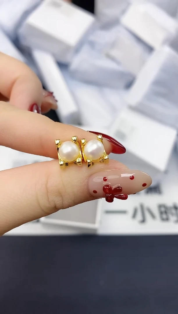 未镶嵌耳饰淡水珍珠ED1071