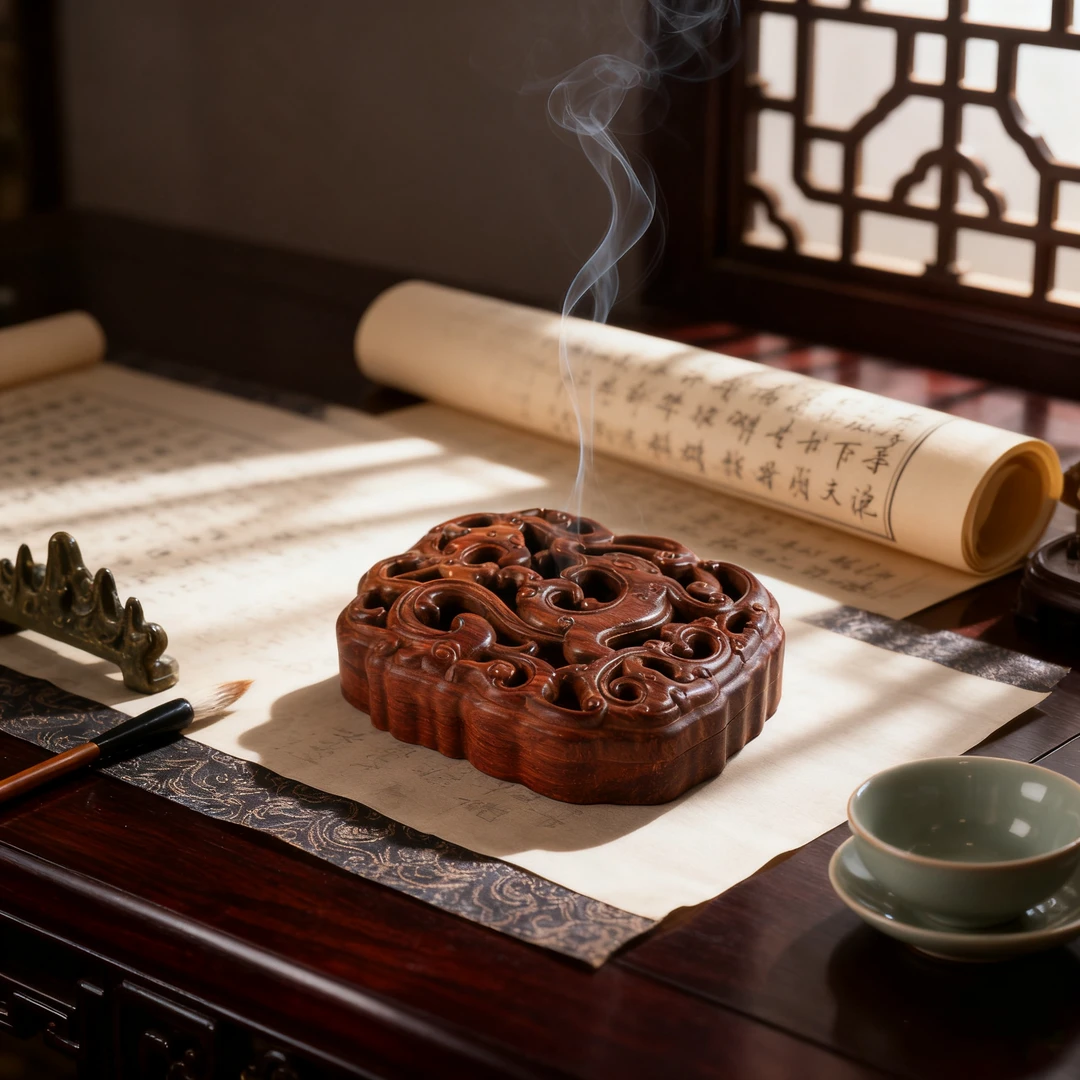 香盒｜雕刻｜小叶紫檀/乌木｜檀锦阁礼品｜A02227/A02226/ A02216