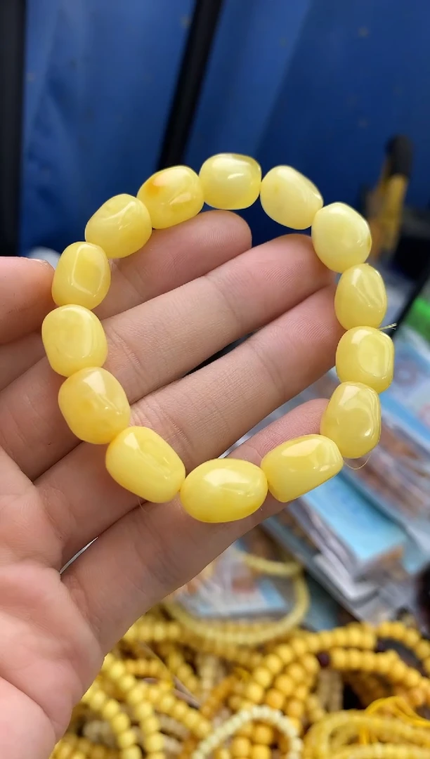 裸石蜜蜡未镶嵌手串