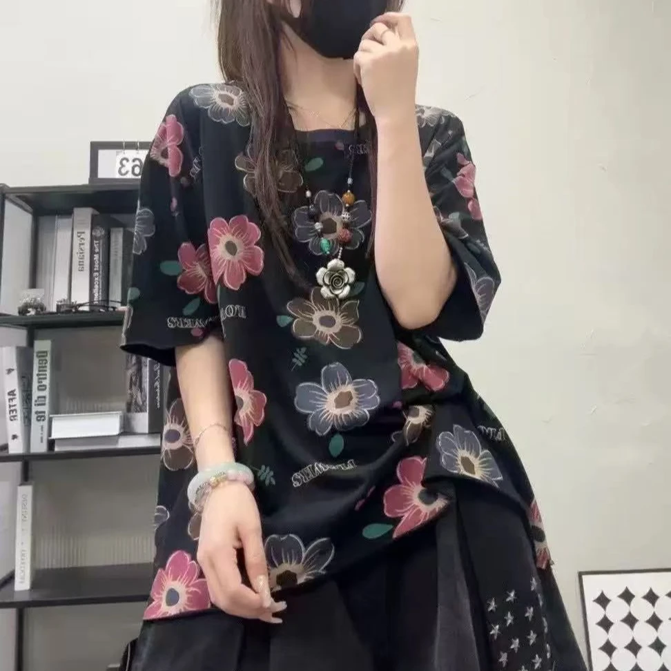 9347新款夏季时尚减龄遮肉休闲短袖T恤