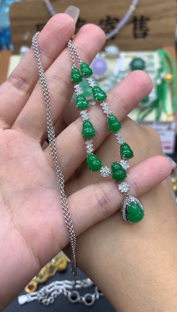 【闪购商品】翡翠颈饰18K金镶嵌616-中国好珍宝