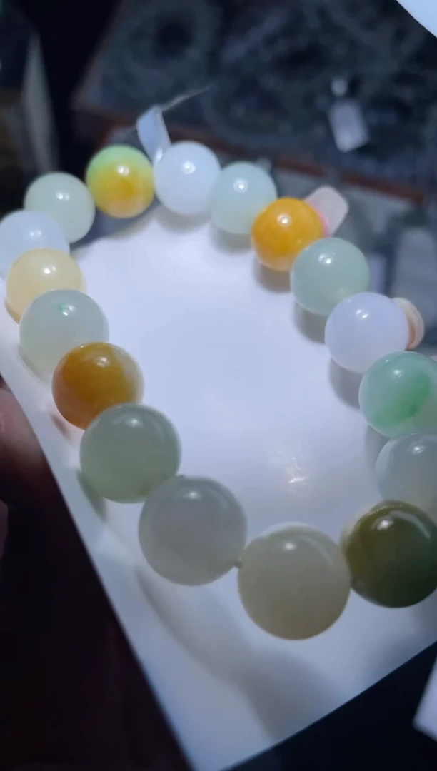 【闪购商品】定制翡翠未镶嵌天然缅甸A货翡翠手串57尺寸11.9左右