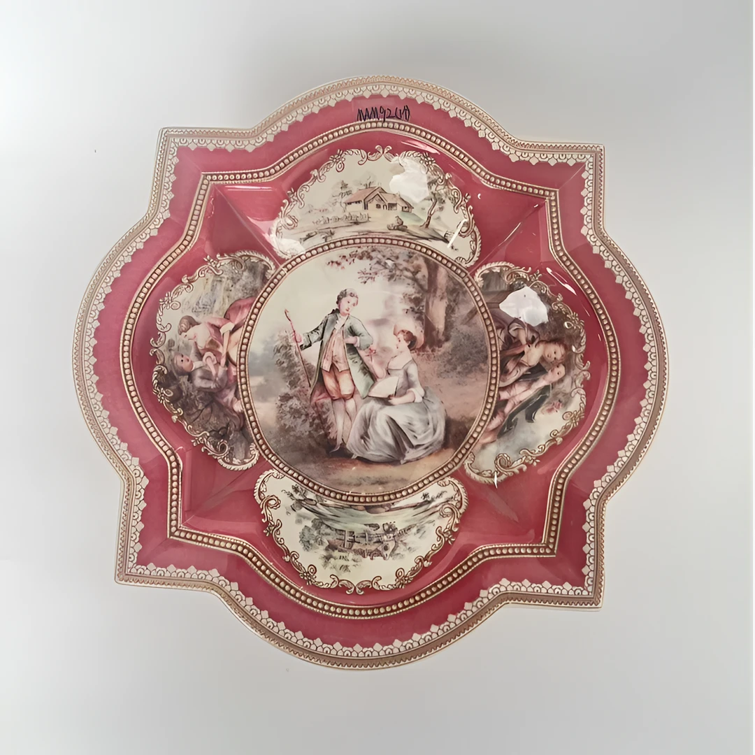 【老瓷】 23.5*10CM 高脚果盘 爱慕系列孤品 MAM92